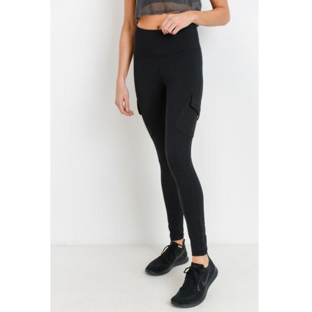 Highwaist Cargo Leggings with Velcro Pockets